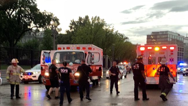 Two people were killed and two critically injured after being struck by lightning near the White House. Picture: Twitter