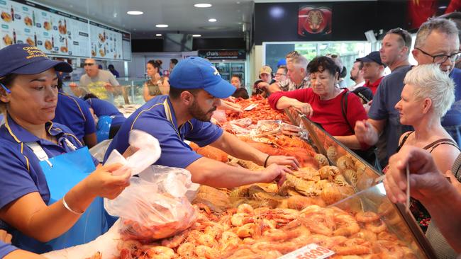 The Christmas Eve Seafood rush in full swing at Charis Seafood Labrador.