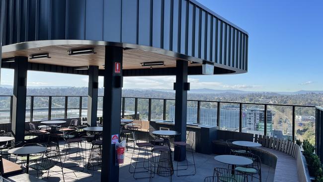 The rooftop area for Department of Transport staff at their new offices at Ringwood's EastCo Tower. Picture: Kiel Egging.