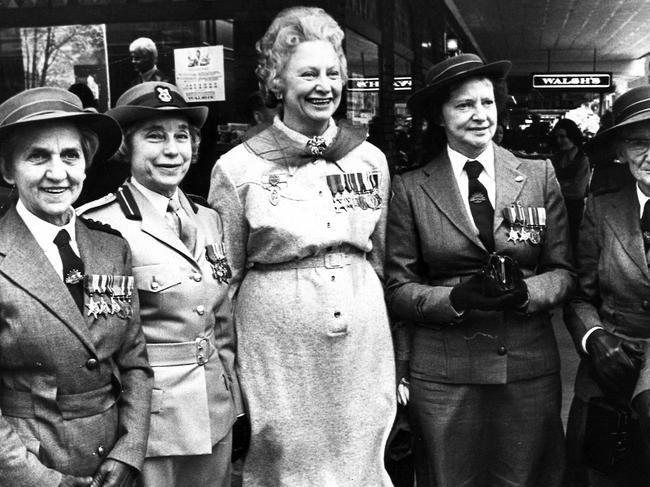 Vivian Bullwinkel (third from left), matron of Fairfield Hospital, the sole survivor of the Bangka Island massacre of Australian nurses in 1942.