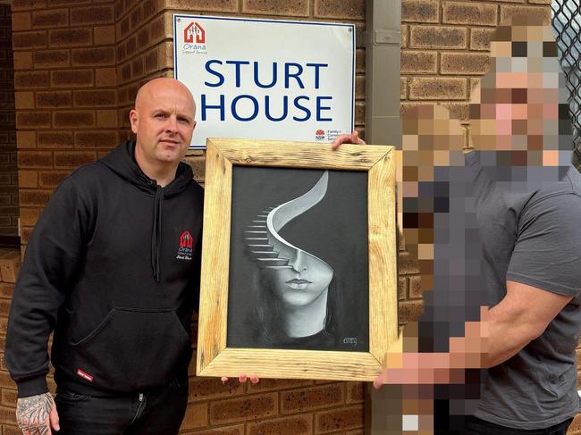 A Macquarie Correctional Centre inmate has donated art to Sturt House to raise money for a Youth Foyer in Dubbo. Photo: Tijana Birdjan