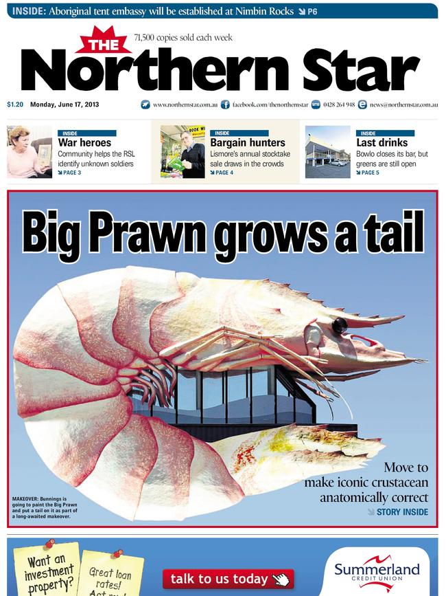 The Northern Star front page from June 17, 2013.