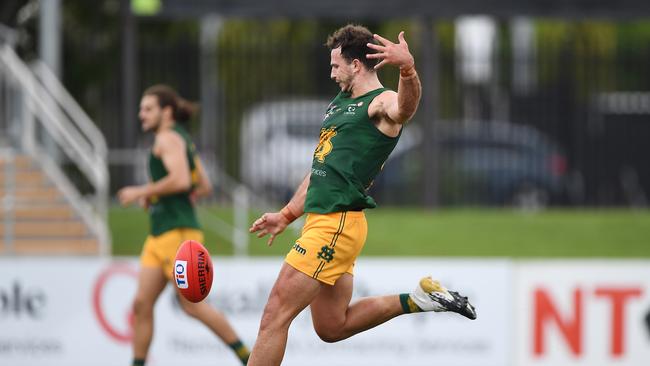 St Mary's won against the Tiwi Bombers in Round 3 of the NTFL Men's Premier League. Picture: Felicity Elliott/AFLNT Media
