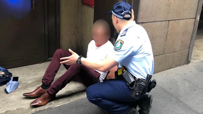 One man allegedly told police: “I f*ing react … You guys (police) are f*ing dumb. ”Picture: Ben McClellan