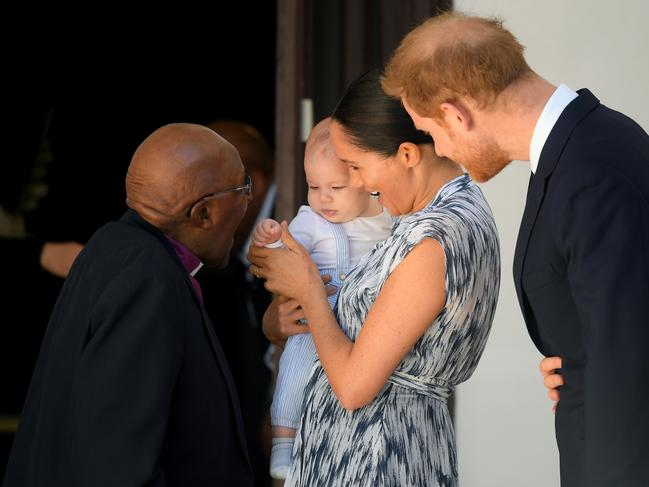 Adorable Archie stole the show. Picture: Toby Melville/Getty Images