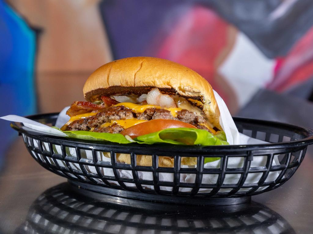 A classic smash burger from Burger Incredible. Picture: Ben Clark