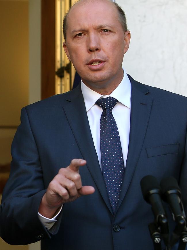 Minister for Immigration and Border Protection Peter Dutton said it was time to stop immigrants slipping through the backdoor. Picture: Kym Smith