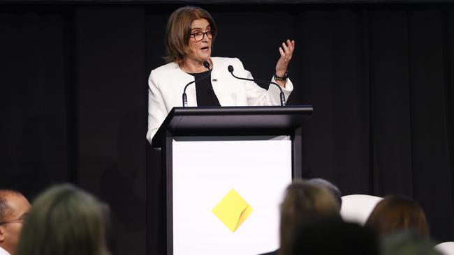 RBA governor Michele Bullock at the Commonwealth Bank of Australia Global Markets Conference in Sydney. Picture: NCA NewsWire / Dylan Coker