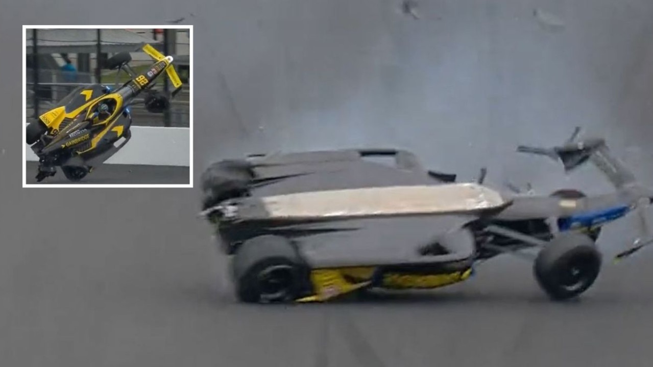 Colton Herta had a scary crash in practice for the Indy 500.