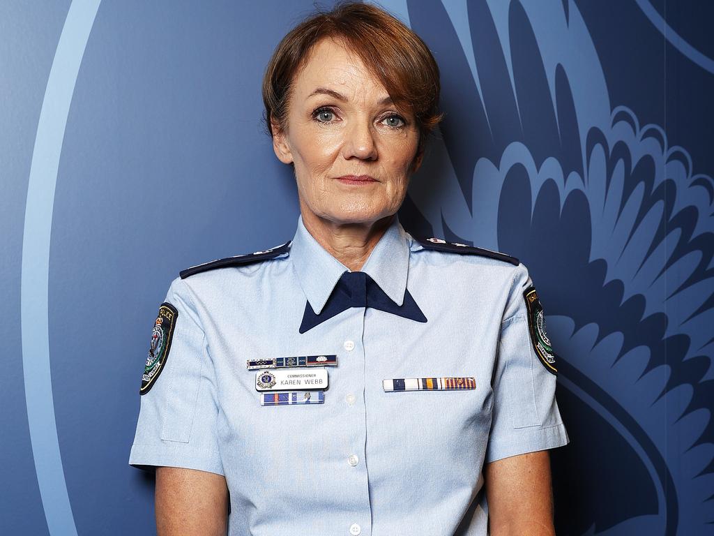 NSW Police Commissioner Karen Webb has vowed to continue the fight against Sydney’s undeworld blood feuds. Picture: Tim Hunter.