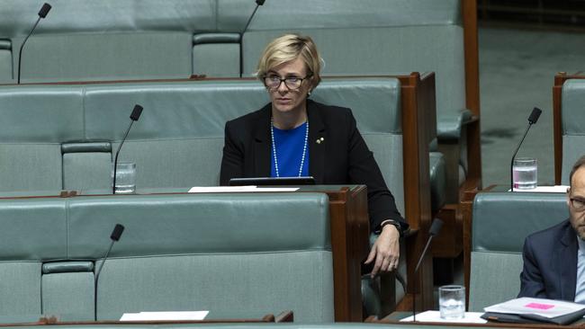 Zali Steggall during Question Time in the House of Representatives in Parliament House in Canberra. Picture Gary Ramage