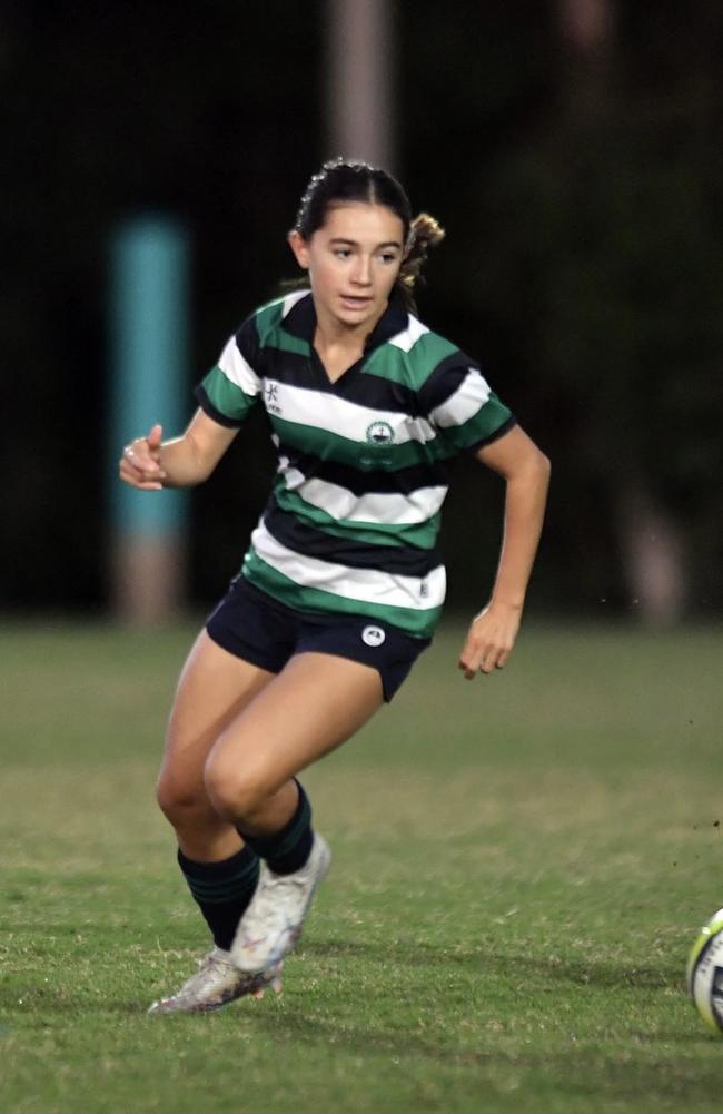 Sunshine Coast football talent Rosie McMahon in action.