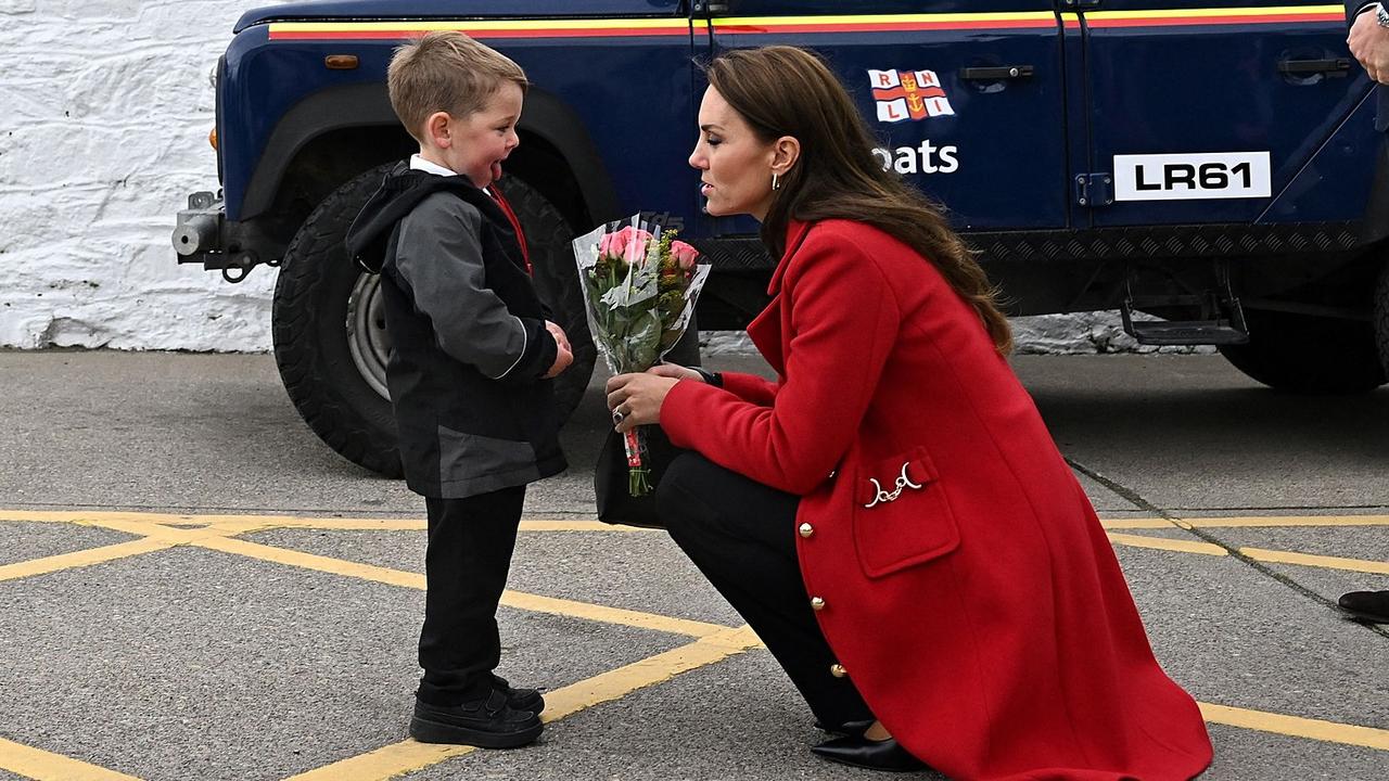 His jaw dropped as he was greeted by the Princess. Picture: Paul Ellis/Pool/AFP