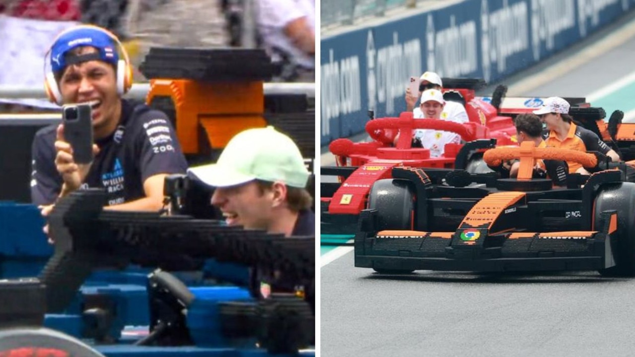 F1 stars go fully feral in unrecognisable scene