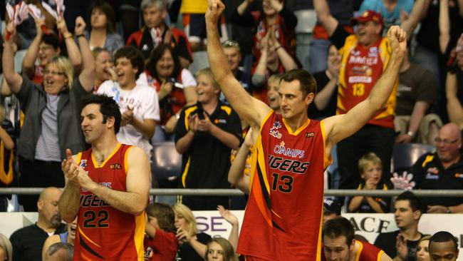 Winning chips with the Melbourne Tigers.