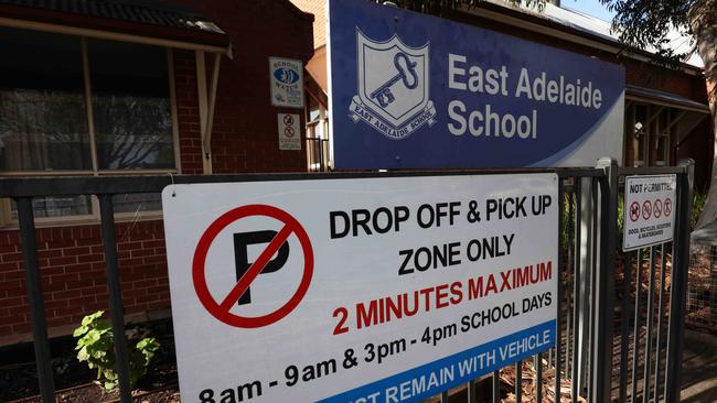 An empty East Adelaide School in St Peter’s Adelaide, after families were advised to keep children at home after it received a bomb threat via email on August 22. Picture: NCA NewsWire / Emma Brasier