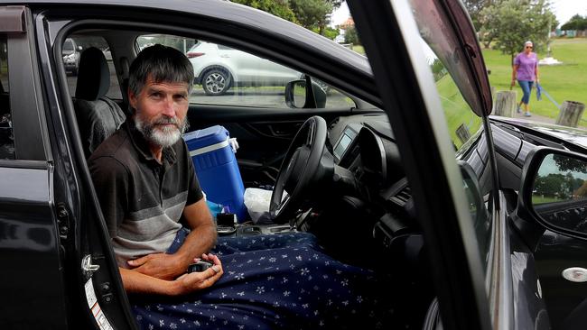 Former Commonwealth bank teller Steve Peers 57 is among those reduced to living out of a vehicle. Picture: Toby Zerna