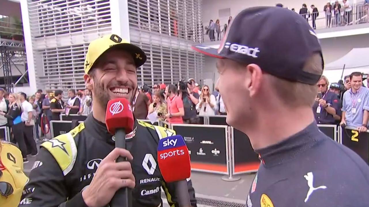 Ricciardo and Verstappen's bromance flourished on camera.