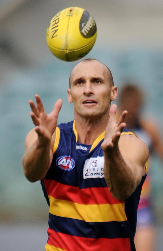 Tyson Edwards during his playing days with the Adelaide Crows.