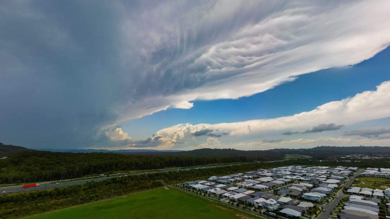 Reign Dwyer-brown shared this amazing photo on the Sunshine Coast Daily Facebook page of Palmview as the afternoon storm crept over the suburb.