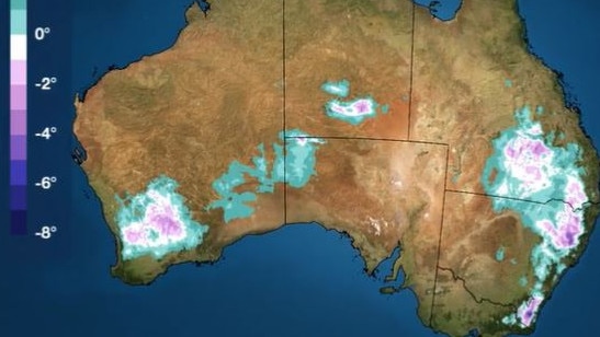 Frost continues to form in parts of Queensland, Western Australia and the Northern Territory. Picture: BOM