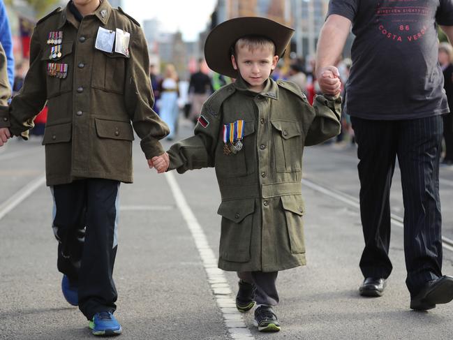 Marching for the family. Picture: Alex Coppel