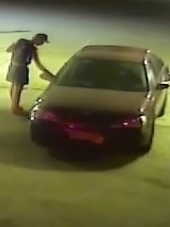 CCTV image of Jayden Penno-Tompsett getting into the maroon car he was travelling in before he disappeared on December 31 near Charters Towers.