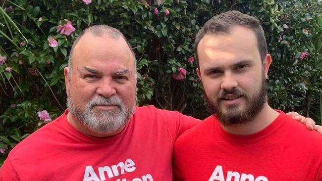 Former Labor NSW Election candidate Jeff Sundstrom (left) and his son Cameron Craig Sundstrom, 25, who has been refused bail after being charged with commercial drug supply and dealing with proceeds of crime. Picture: Facebook