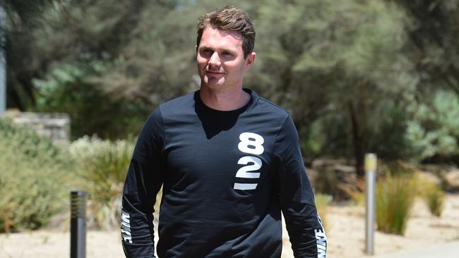 Patrick Dangerfield arrives at the AFL Players’ Association meeting in Torquay. Picture: Mitch Bear