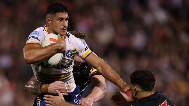 Dylan Brown has all the talent to step up as Parramatta’s chief playmaker while Mitch Moses is out. Picture: Jason McCawley/Getty Images