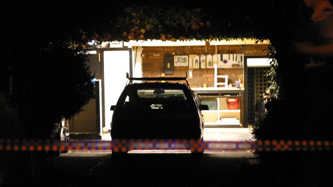 Police at the scene of Terence and Christine Hodson’s murder. Picture: Darren McNamara