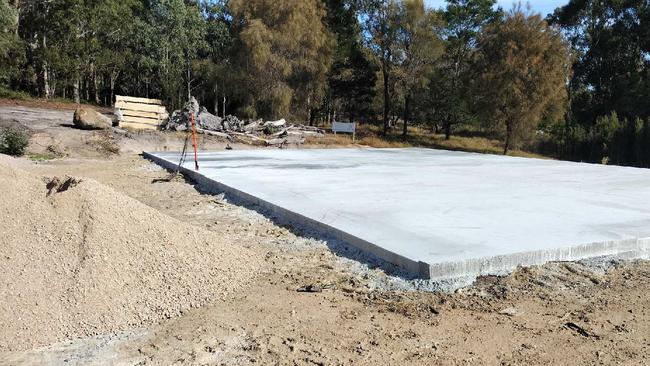 Nicholas Malcholm has been left with an empty concrete slab after paying more than $50k for a shed.