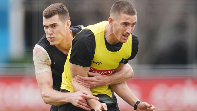 Mason Cox and Darcy Cameron will play in the same team against North Melbourne.