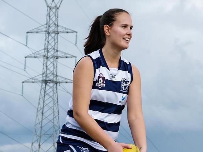 Before moving back home to Perth, I played for the Broadbeach Cats on the Gold Coast. Pic: Brooke Sleep photography.