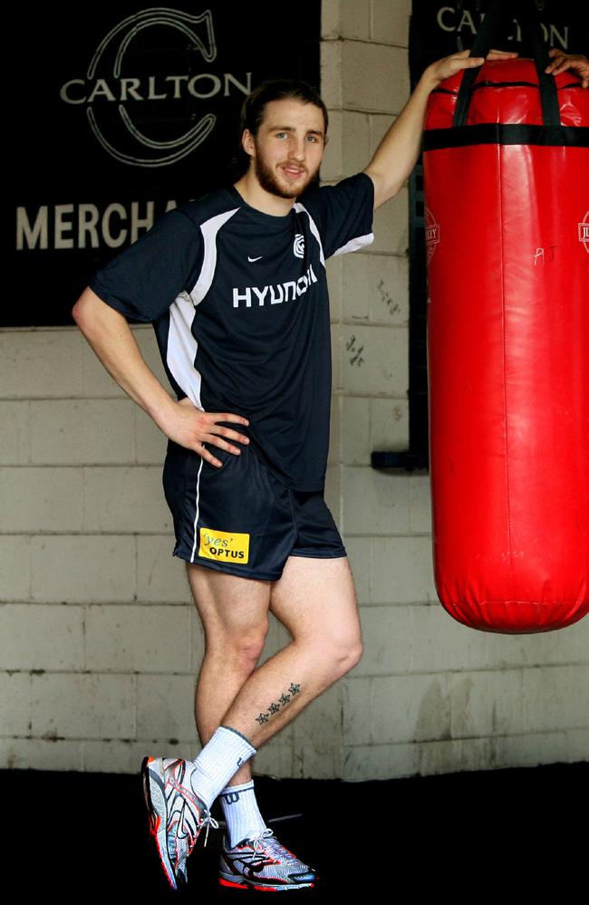 Tuohy spent six years with Carlton, playing 120 games in the navy blue.