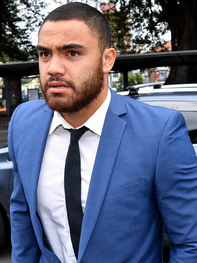 Sea Eagles player Dylan Walker has pleaded not guilty to domestic violence charges. Picture: Joel Carrett