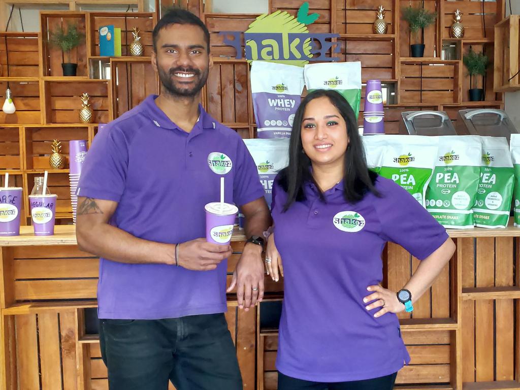 Shakez co-founders Ash Sridhar and Natalia Moses have benefited from the pandemic. Picture: Supplied