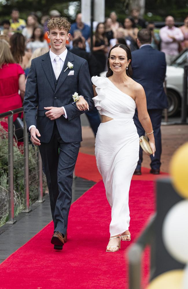 Michael Martin and Rubi Jackson at Centenary Heights State High School formal at Picnic Point, Friday, November 15, 2024. Picture: Kevin Farmer