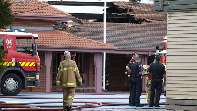 A fire ripped through the old school building at Sandringham Primary School last month. Picture: Sarah Matray