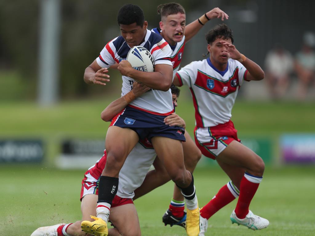 Joshua Fesolai steps up to Harold Matthews level for the Central Coast. Picture: Sue Graham