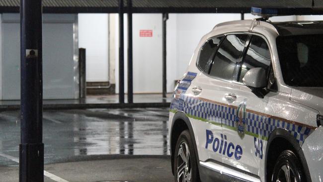Police at Coles in Alice Springs, 9.55pm Tuesday May 27, 2025. Police are investigating a man's death inside the Coles, which they say occured when he was restrained by two off duty plainclothes officers. Picture: Gera Kazakov
