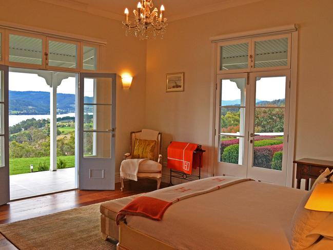 Villa Talia’s luxurious master bedroom. Picture: ZAK SIMMONDS