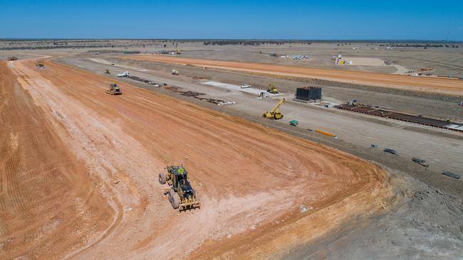 Progress on the Carmichael Mine. Picture: Cameron Laird