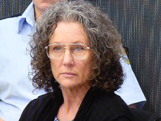 Kathleen Folbigg appears on a video link screened a the NSW Coroners Court, Sydney, Monday, April 2019, 2019. An Inquiry continues into convictions of "baby killer" Kathleen Megan Folbigg. (AAP Image/Peter Rae) NO ARCHIVING