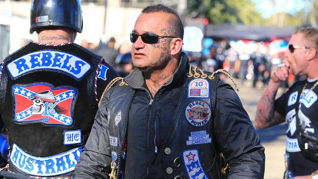 Former Rebels leader Shane Martin shouldn’t be allowed back into Australia because of his criminal past and outlaw bikie gang links. Picture: Adam Taylor