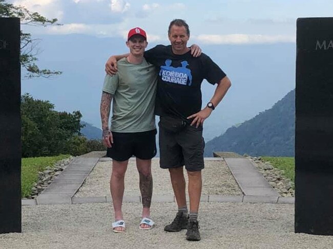 Collingwood star Dayne Beams was part of a group that walked the Kokoda Track. Pic: Facebook: Kokoda Courage