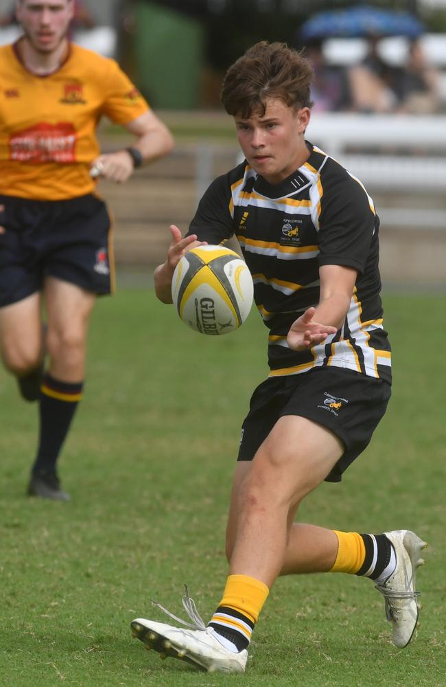 QLD Rugby Union State Championships (17-18 years boys) at the Townsville Sports Precinct. Saturday May 24. Wide Bay against Capricorn. Picture: Evan Morgan