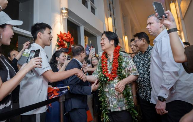 Lai arrived in Guam on Wednesday following visits to Pacific island nations Tuvalu and the Marshall Islands, after a stop in Hawaii