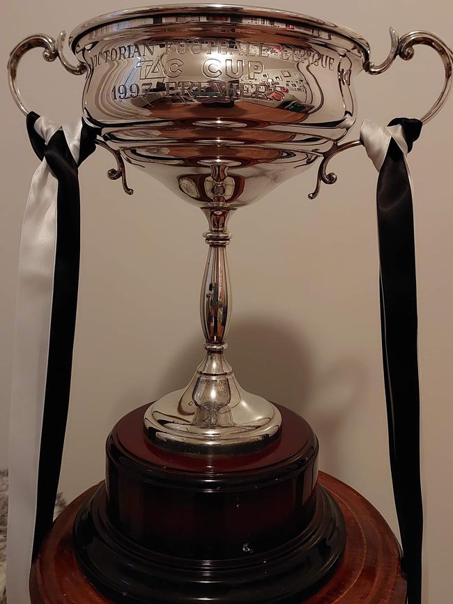 The TAC Cup won by the Rebels in 1997. Picture: Marg Richards.