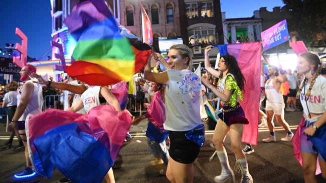 Mardi Gras parade travels through Sydney in 2023. Picture: NCA NewsWire / Jeremy Piper